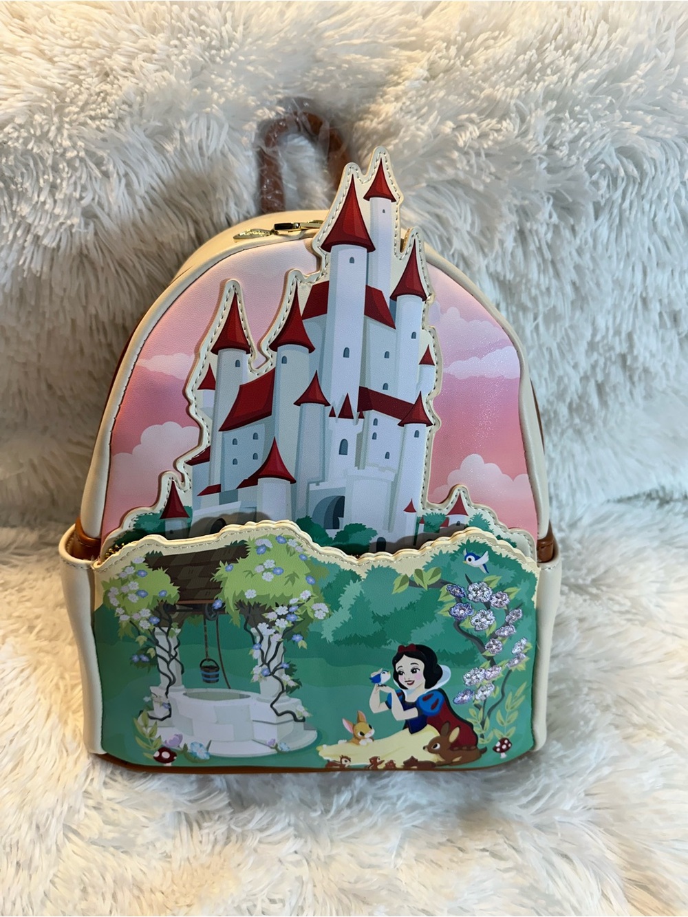 New Amazing Disney Snow White  Castle Loungefly Mini Backpack